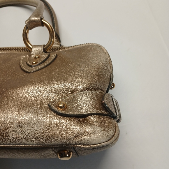 Marc Jacob Metallic Gold Women’s Satchel Handbag - Picture 9 of 16